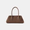 BOLSO DE HOMBRO DE GAMUZA CON ESTAMPADO DE COCODRILO «HONEY 40» PARA MUJER