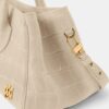 BOLSO DE HOMBRO DE GAMUZA CON ESTAMPADO DE COCODRILO «HONEY 40» PARA MUJER