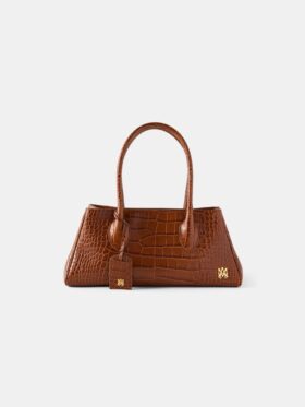BOLSO DE HOMBRO EMBOSSED CROC HONEY 40 PARA MUJER