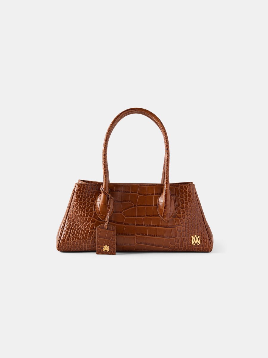 BOLSO DE HOMBRO EMBOSSED CROC HONEY 40 PARA MUJER