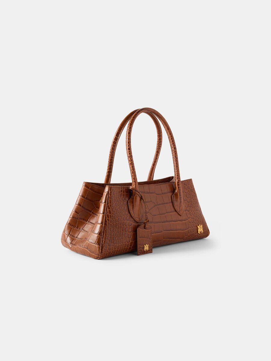 BOLSO DE HOMBRO EMBOSSED CROC HONEY 40 PARA MUJER
