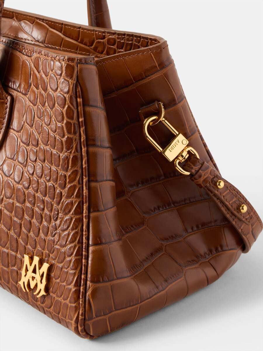 BOLSO DE HOMBRO EMBOSSED CROC HONEY 40 PARA MUJER