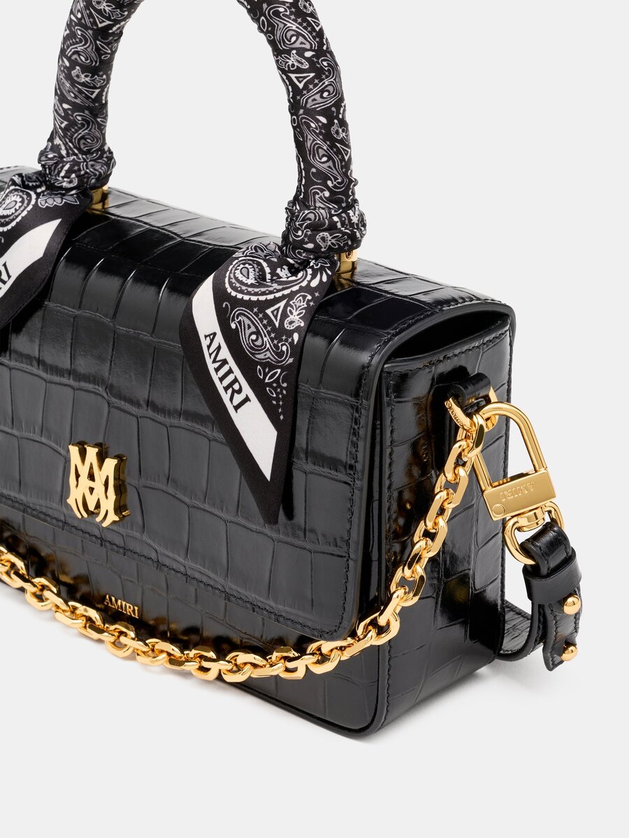 BOLSO MA LARGO CON RELIEVE DE COCODRILO PARA MUJER