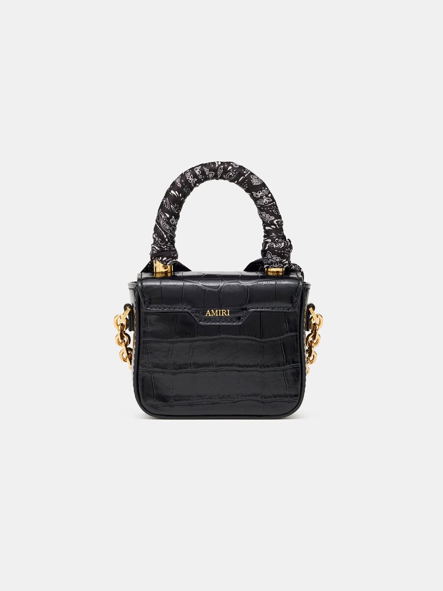 BOLSO NANO MA CON RELIEVE DE COCODRILO PARA MUJER