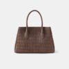 BOLSO TOTE DE GAMUZA CON ESTAMPADO DE COCODRILO «HONEY 40» PARA MUJER