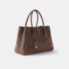 BOLSO TOTE DE GAMUZA CON ESTAMPADO DE COCODRILO «HONEY 40» PARA MUJER