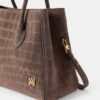 BOLSO TOTE DE GAMUZA CON ESTAMPADO DE COCODRILO «HONEY 40» PARA MUJER