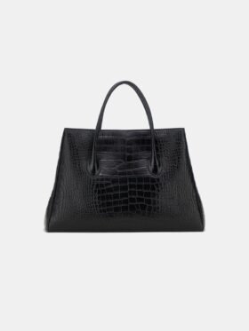 BOLSO TOTE «EMBOSSED CROC HONEY 50»