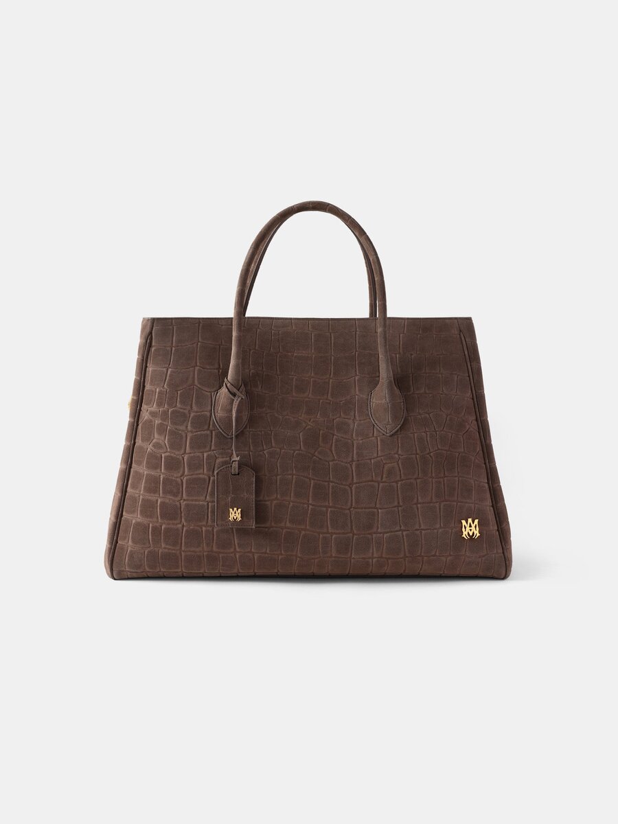 BOLSO TOTE SUEDE CROC HONEY 50
