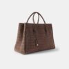 BOLSO TOTE SUEDE CROC HONEY 50