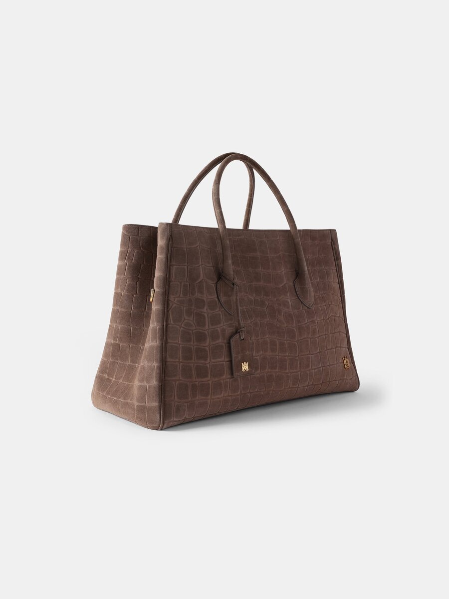 BOLSO TOTE SUEDE CROC HONEY 50
