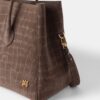 BOLSO TOTE SUEDE CROC HONEY 50