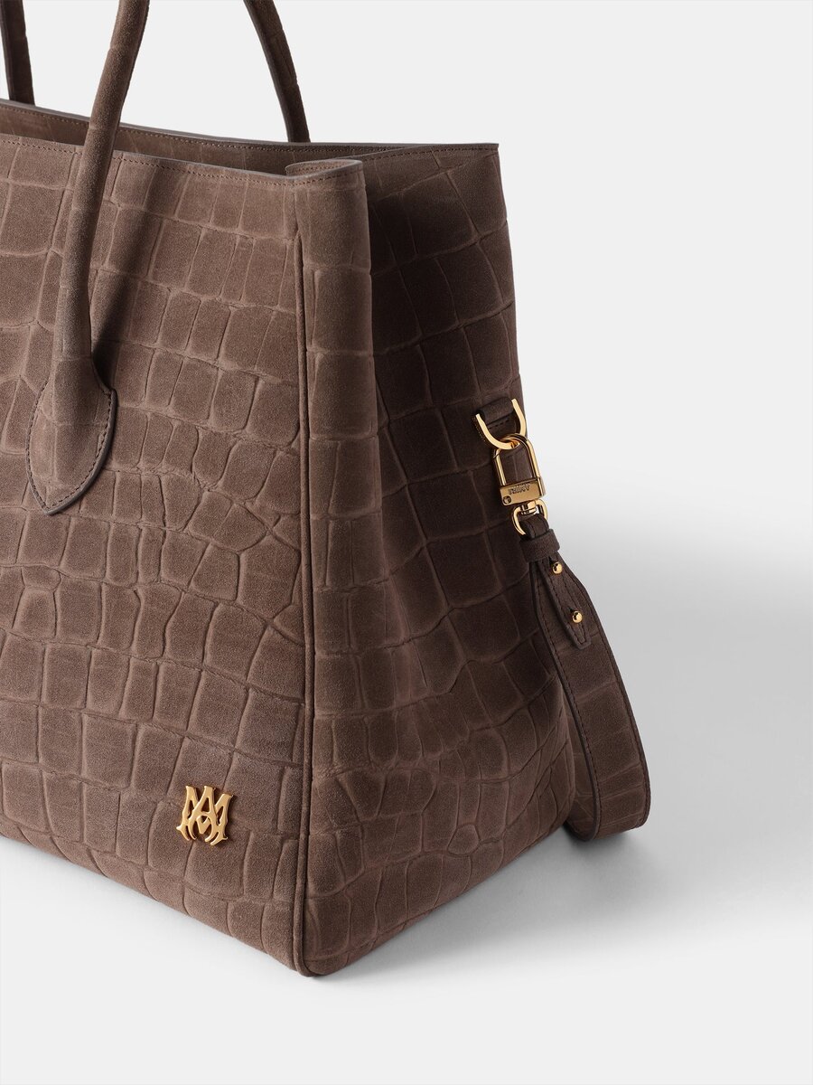 BOLSO TOTE SUEDE CROC HONEY 50