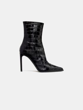 BOTAS DE TACÓN DE AGUJA «MA» CON RELIEVE DE COCO PARA MUJER