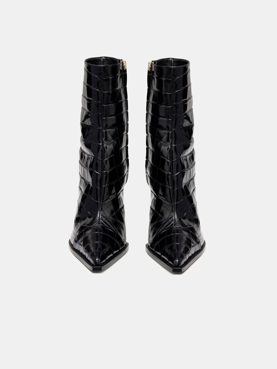 BOTAS DE TACÓN DE AGUJA «MA» CON RELIEVE DE COCO PARA MUJER