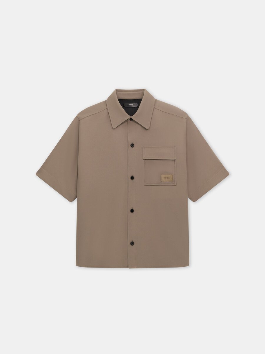 CAMISA AMIRI DE MANGA CORTA CON BOLSILLOS Y PARCHES DE CADY