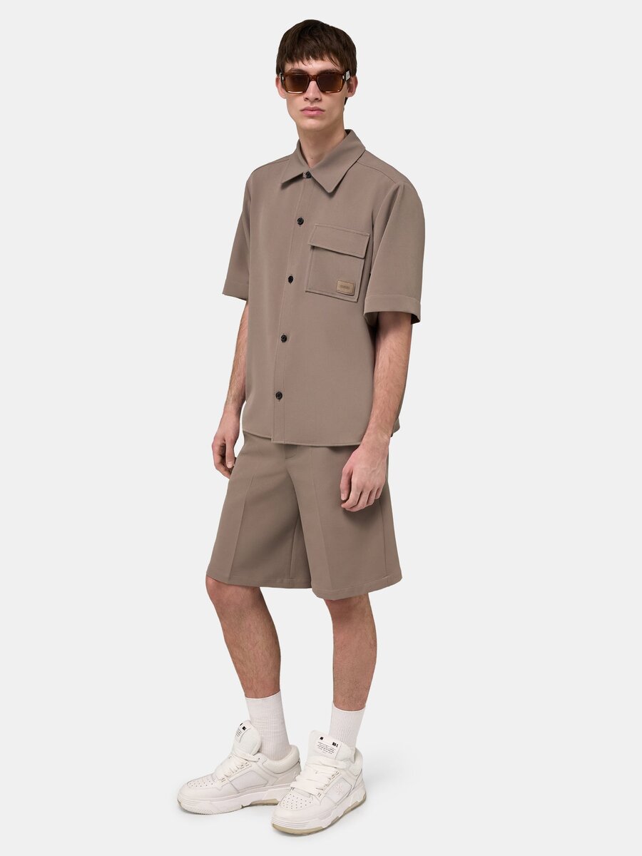 CAMISA AMIRI DE MANGA CORTA CON BOLSILLOS Y PARCHES DE CADY