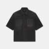 CAMISA AMIRI DE MANGA CORTA CON BOTONES A PRESIÓN Y LOGOTIPO 3D
