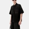CAMISA AMIRI DE MANGA CORTA CON BOTONES A PRESIÓN Y LOGOTIPO 3D