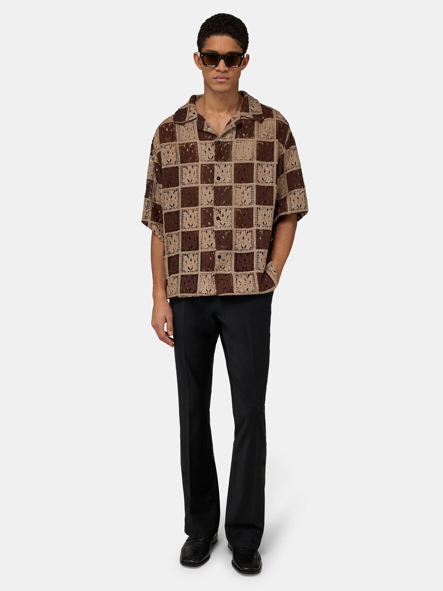CAMISA DE CAMPAÑA OVERSIZE CON CUADROS MA QUAD