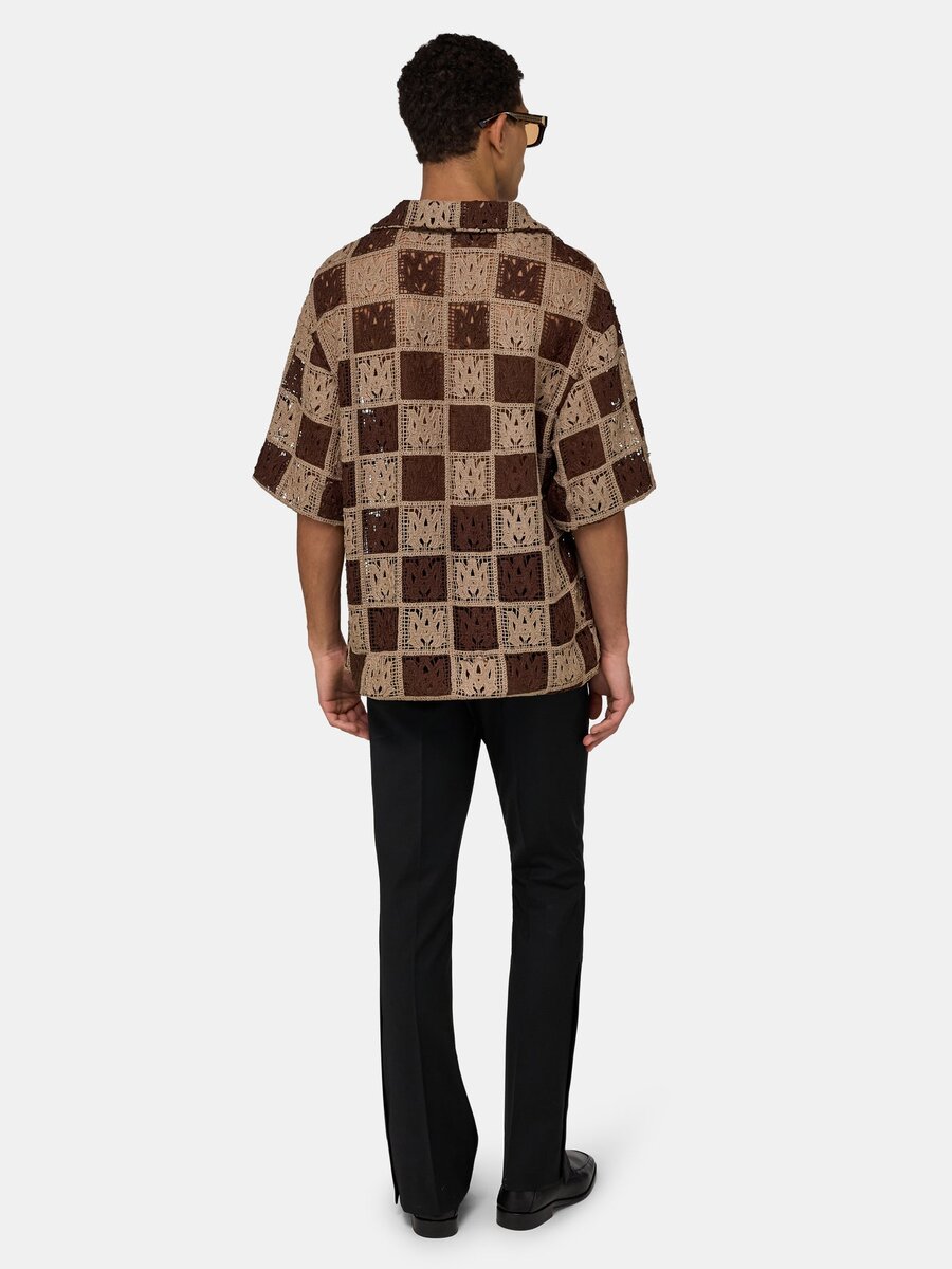 CAMISA DE CAMPAÑA OVERSIZE CON CUADROS MA QUAD