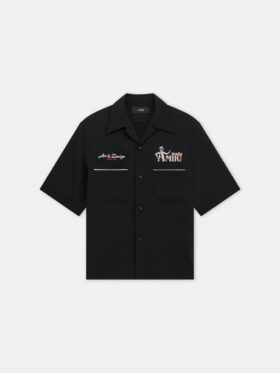 CAMISA DE CAMPAMENTO DE CREPÓN DE AMIRI STUDIO