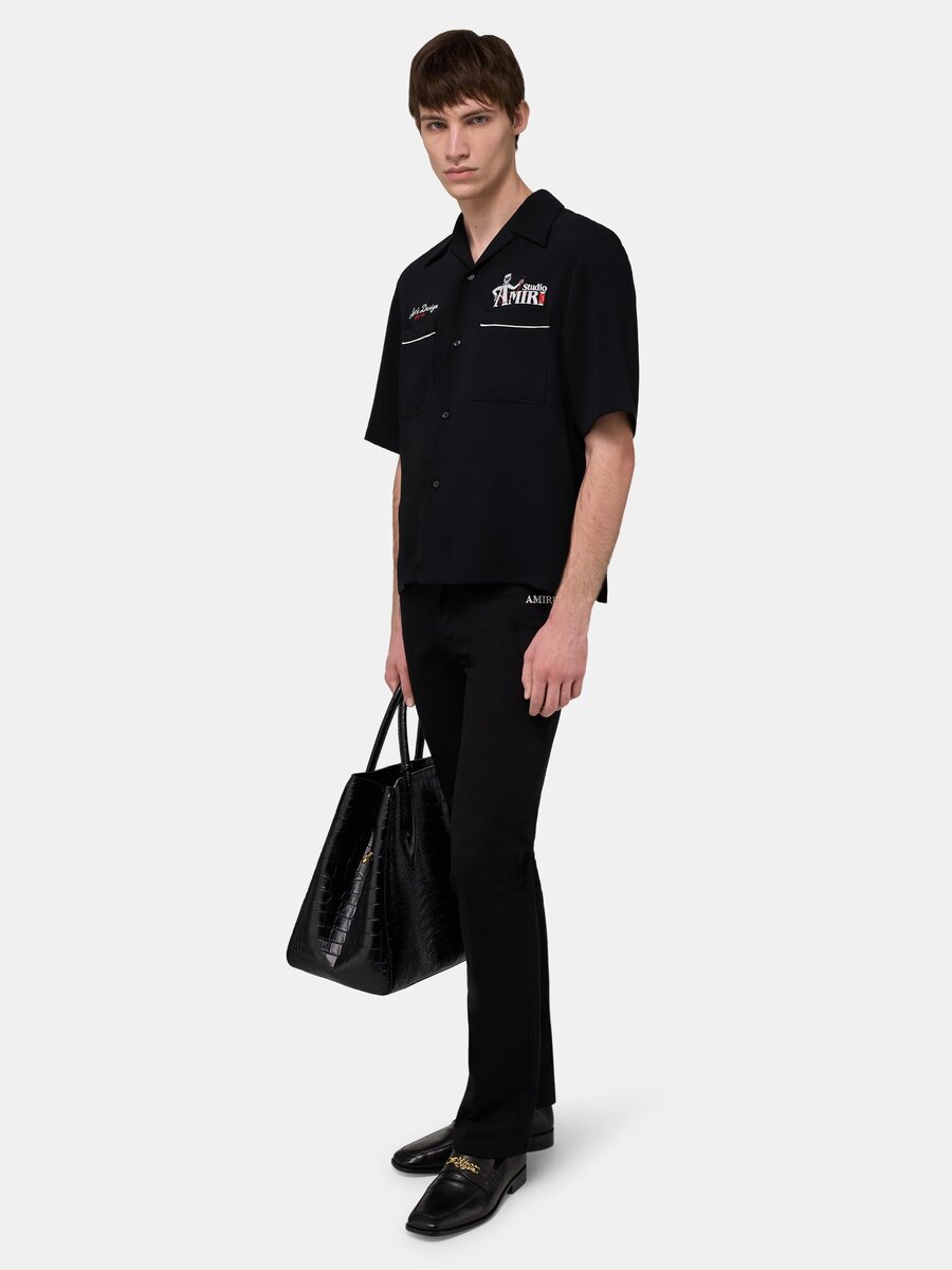 CAMISA DE CAMPAMENTO DE CREPÓN DE AMIRI STUDIO