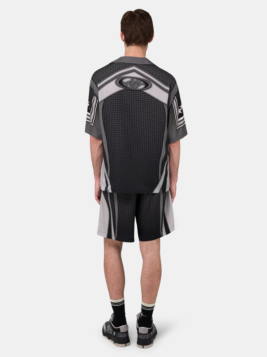 CAMISA DE CAMPAMENTO OVERSIZE CON PANELES DEPORTIVOS