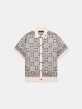 CAMISA DE MALLA CON ESTAMPADO DE CUADROS MA QUAD