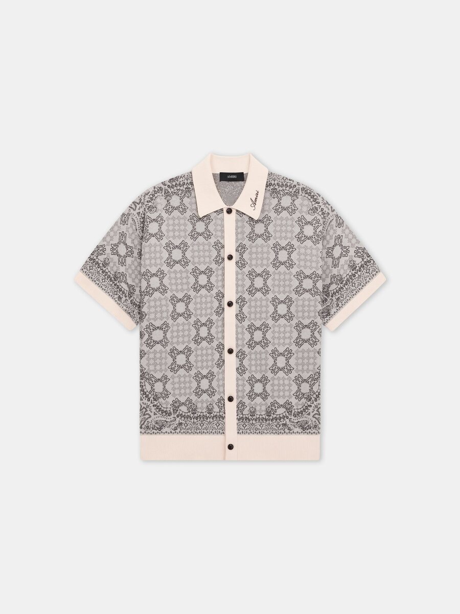 CAMISA DE MALLA CON ESTAMPADO DE CUADROS MA QUAD