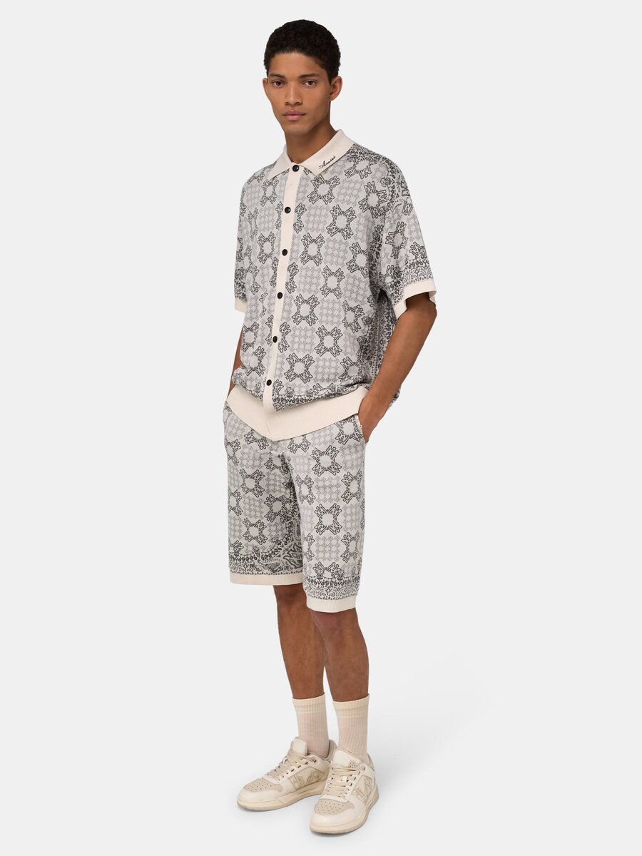 CAMISA DE MALLA CON ESTAMPADO DE CUADROS MA QUAD