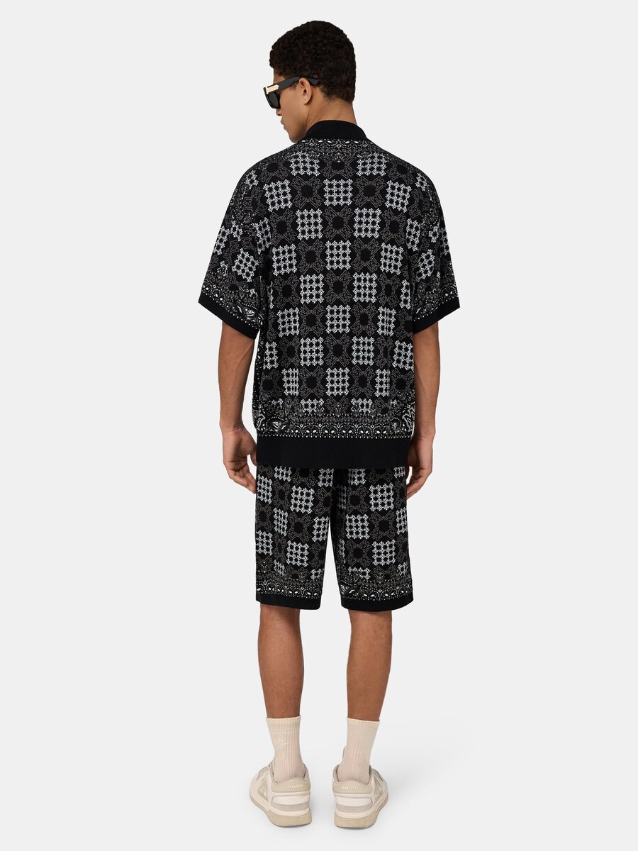 CAMISA DE MALLA CON ESTAMPADO DE CUADROS MA QUAD
