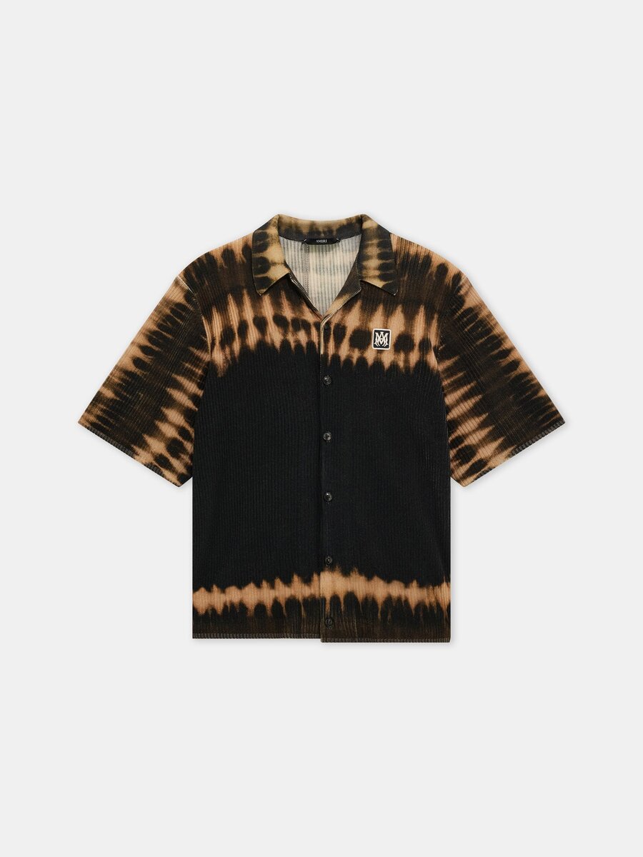 CAMISA DE PUNTO CON PARCHES Y EFECTO TIE-DYE