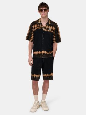 CAMISA DE PUNTO CON PARCHES Y EFECTO TIE-DYE