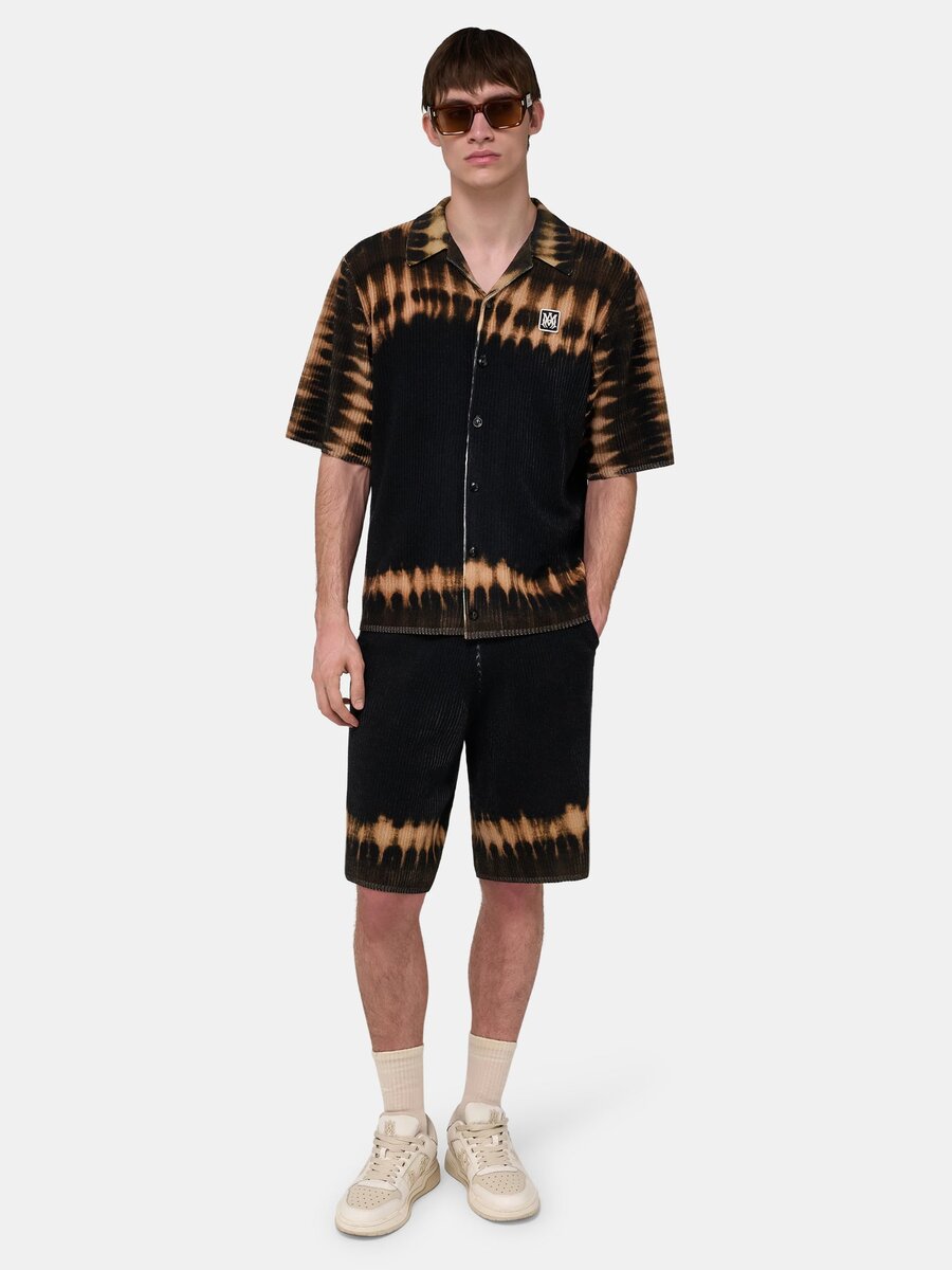 CAMISA DE PUNTO CON PARCHES Y EFECTO TIE-DYE