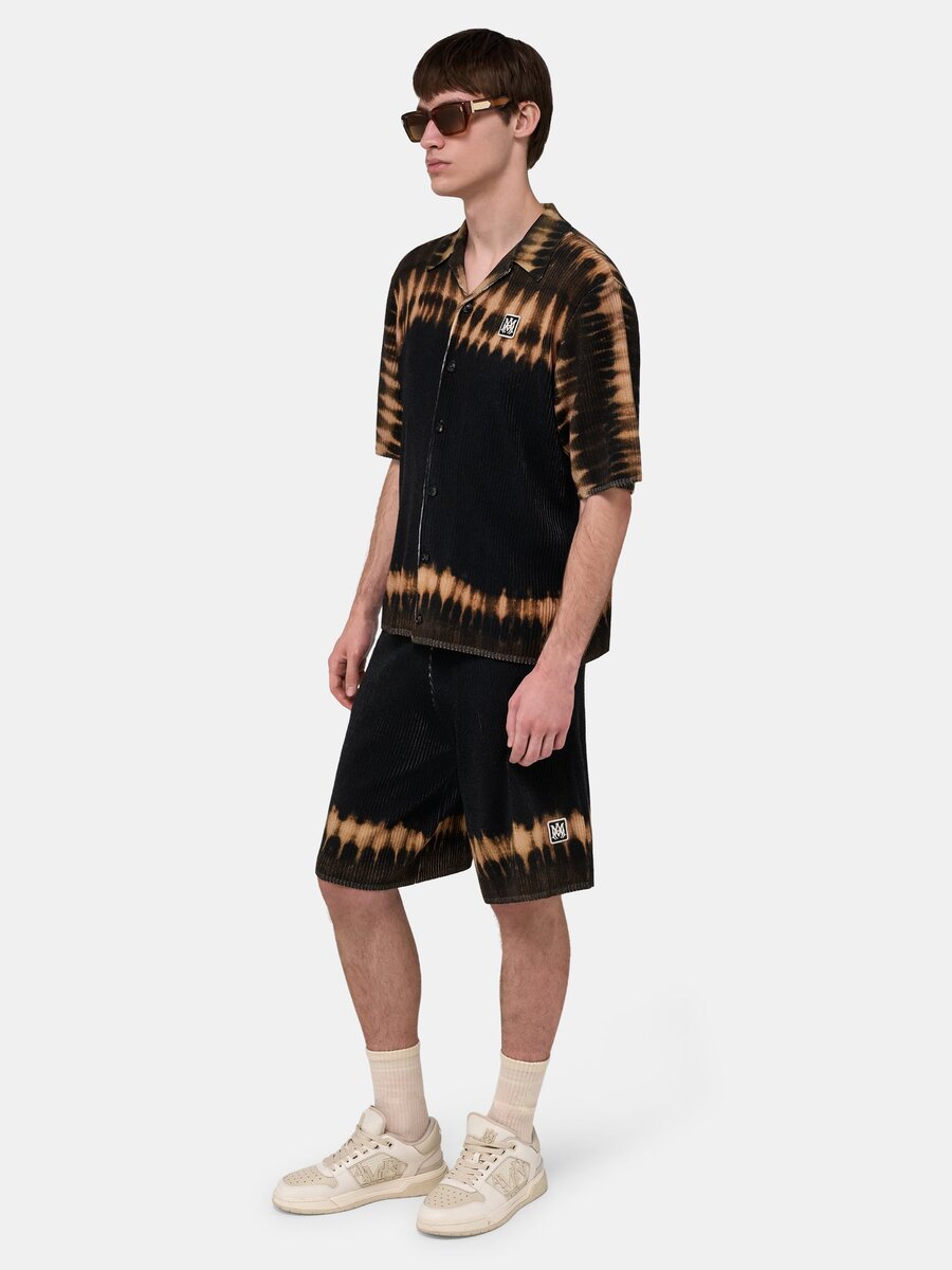 CAMISA DE PUNTO CON PARCHES Y EFECTO TIE-DYE