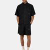 SHORTS DE LINO CON LOGOTIPO EN LETRA MANUSCRITA