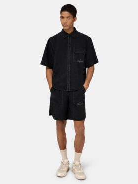 CAMISA DE VERANO DE LINO CON LOGOTIPO EN LETRA MANUSCRITA