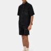SHORTS DE LINO CON LOGOTIPO EN LETRA MANUSCRITA