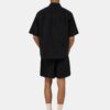 SHORTS DE LINO CON LOGOTIPO EN LETRA MANUSCRITA