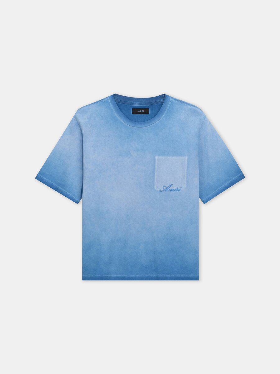 CAMISETA CON BOLSILLO CUADRADO DESBORRADO