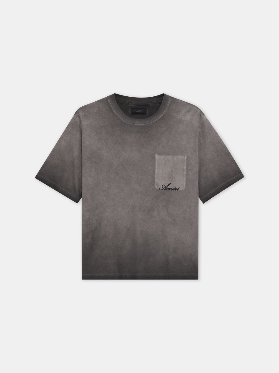 CAMISETA CON BOLSILLO CUADRADO DESBORRADO