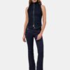 CAMISETA CON CREMALLERA DE DENIM SIN TRATAR AMIRI PARA MUJER