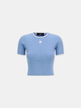 CAMISETA CORTA DE PUNTO ACANALADO MA PARA MUJER