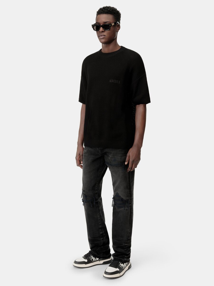CAMISETA DE MALLA DE CROCHÉ AMIRI