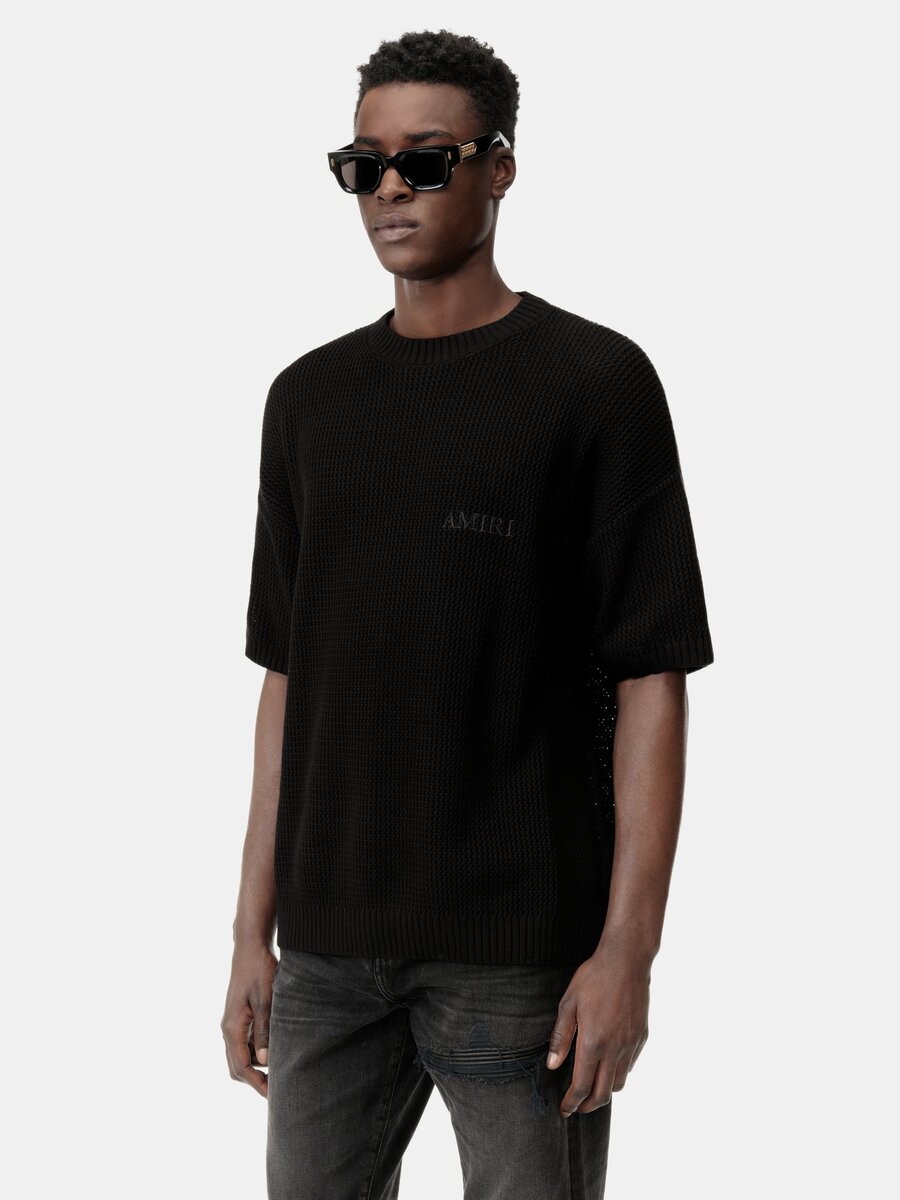 CAMISETA DE MALLA DE CROCHÉ AMIRI