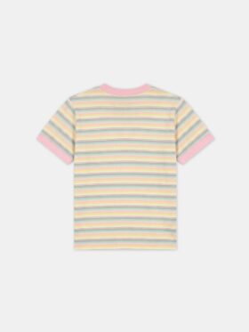 CAMISETA DE NIÑOS CON RAYAS Y CUELLO RINGER