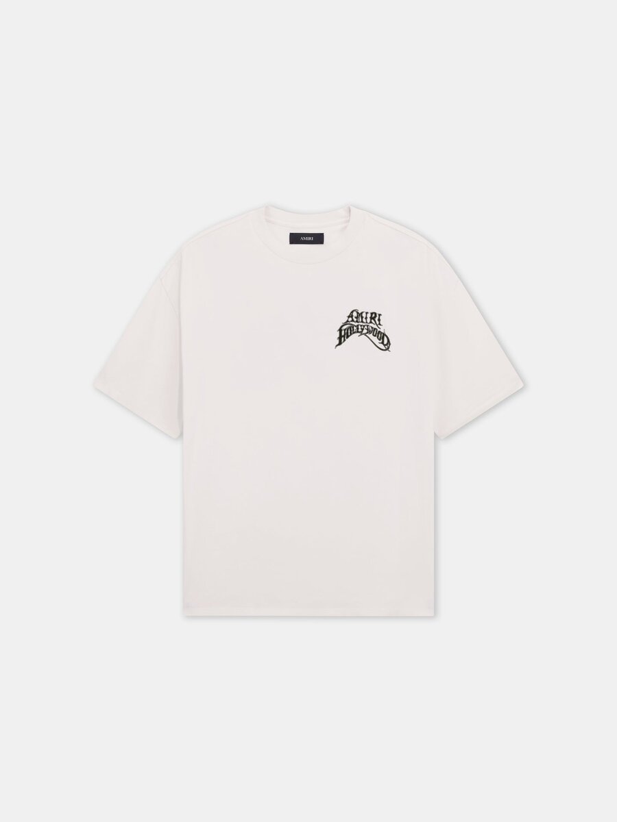 CAMISETA DE SKATE DE JERSEY LIGERO AMIRI HOLLYWOOD