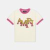 CAMISETA INFANTIL AMIRI CON CUELLO RINGER DESCALADO