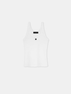 CAMISETA SIN MANGAS CON CANELAS Y BORDADO «MA» PARA MUJER